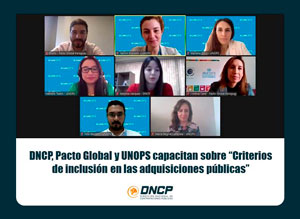 Imagen de la noticia: DNCP, Pacto Global y UNOPS capacitan sobre “Criterios de inclusión en las adquisiciones públicas”