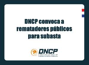 Imagen de la noticia: DNCP convoca a rematadores públicos para subasta