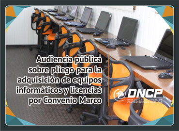 Imagen de la noticia: Audiencia pública sobre pliego para la adquisición de equipos informáticos y licencias por Convenio Marco