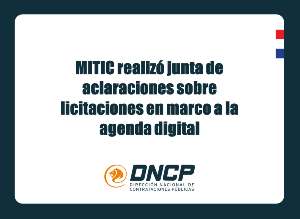 Imagen de la noticia: MITIC realizó junta de aclaraciones sobre licitaciones en marco a la agenda digital