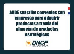Imagen de la noticia: ANDE suscribe convenios con empresas para adquirir productos a través del almacén de productos estratégicos