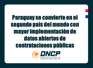 Imagen de la noticia:  Paraguay se convierte en el segundo país del mundo con mayor implementación de datos abiertos de contrataciones públicas