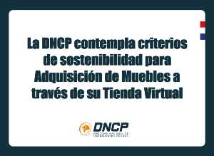 Imagen de la noticia: La DNCP contempla criterios de sostenibilidad para Adquisición de Muebles a través de su Tienda Virtual