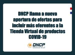 Imagen de la noticia: DNCP llama a nueva apertura de ofertas para incluir más oferentes a la Tienda Virtual de productos COVID-19