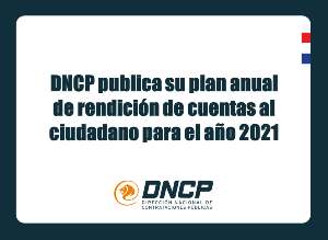 Imagen de la noticia: DNCP publica su plan anual de rendición de cuentas al ciudadano para el año 2021