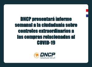 Imagen de la noticia: DNCP presentará informe semanal a la ciudadanía sobre controles extraordinarios a las compras relacionadas al COVID-19